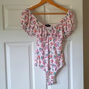 Lulus Floral Bodysuit Size S